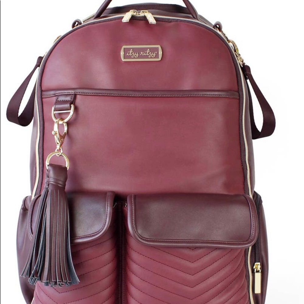 Itzy Ritzy Hello Merlot Boss Diaper Bag
